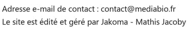 Coordonnées de l'éditeur du site